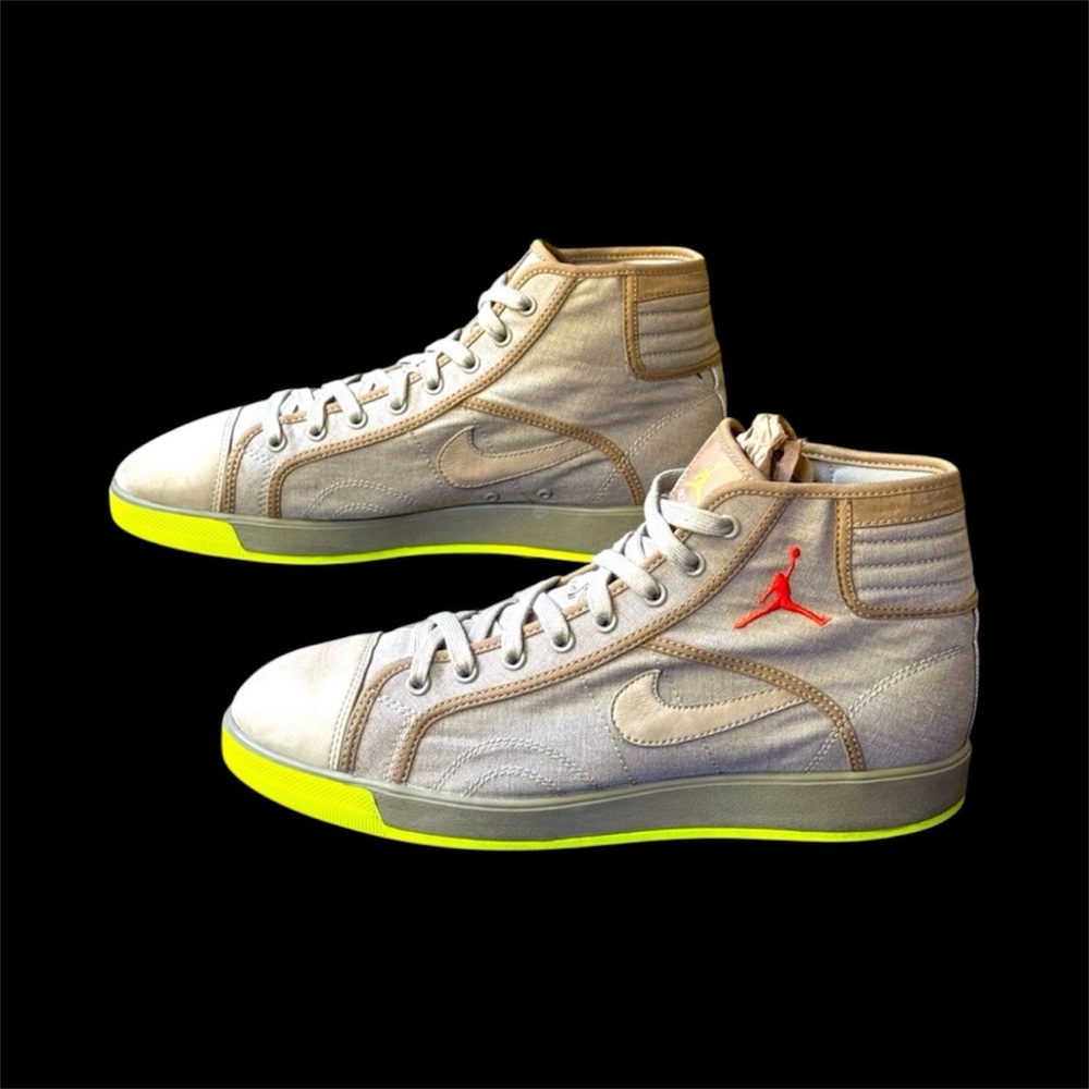 Jordan Sky High Canvas 'Grit Volt' 407282-201 Men Size 12 Excellent Condition